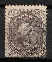 1861 24c Washington, United States, USA (Scott 70a, Brown Lilac, Canceled, CV $330)