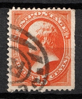 1879 15c Webster, United States, USA (Scott 189, Orange, Canceled, CV $30)