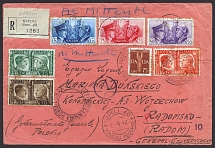 1942 (2 Apr) Registered Cover from Naples (Italy) to Radom (General Government), Third Reich, Germany