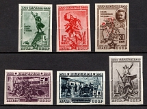 1940 20th Anniversary of Fall of Perekop, Soviet Union, USSR, Russia (Zv. 678 - 683, Full Set, Imperforate, MNH)