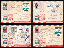 1964 Poznan, Republic of Poland, Non-Postal, Cinderella, Stock of Balloon Covers (Commemorative Cancellations)