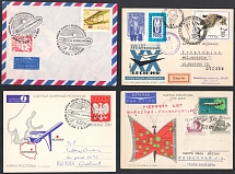 1964-81 Poland, Non-Postal, Cinderella, Stock of Zeppelin Mail Covers