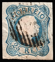 1855 25r Portugal (Mi 6I, Cenceled, CV $40)