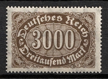 1922-23 3000m Weimar Republic, Germany (Mi. 254 d, CV $120)