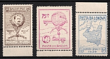 1939 Balloon Post, Poland, Non-Postal, Cinderella (Margins, MNH)