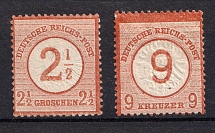 1874 German Empire, Germany (Mi. 29 - 30, Signed, CV $220)