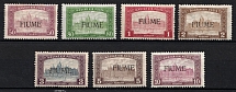 1918-19 Fiume, Italian Regency of Carnaro, Inter-Allied Occupation, Provisional Issue (Mi. 18, 20 - 25, Signed, CV $460)