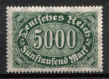 1922-23 5000m Weimar Republic, Germany (Mi. 256 d, CV $40, MNH)