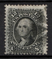 1868 12c Washington, United States, USA (Scott 97, Black, Canceled, CV $250)