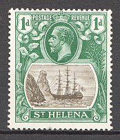 1922-37 British St. Helena Island Broken Mainmast CV $90
