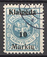 1923 Germany Klaipeda Memel (Missing 'Memel', CV $100, Cancelled)