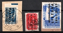 1941 Lithuania, German Occupation, Germany (Mi. 6, 8 - 9, Canceled, Signed, CV $180)