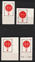 1965 Poznan, Balloon Post, Poland, Non-Postal, Cinderella (Margins, MNH)