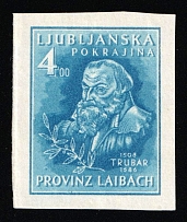 1944 '4' Ljubljana, German Occupation, Germany (Mi. III B, Unissued Stamp, Signed, CV $70, MNH)