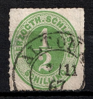 1865-67 1/2s Schleswig, German States, Germany (Mi. 13, Canceled, CV $90)