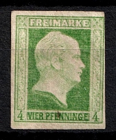 1856 4pf Prussia, German States, Germany (Mi. 5, CV $180)