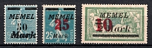 1923 Memel, Germany (Mi. 121 - 122, 123 a, Full Set, CV $70)