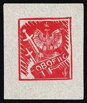 1943 Woldenberg, Poland, POCZTA OB.OF.IIC, WWII Camp Post (Fi. 6 P2, Proof, CV $70)