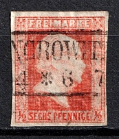1851 1/2sgr Prussia, German States, Germany (Mi. 1, Canceled, CV $90)