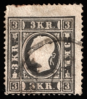 1858 3K Austria (Mi 11I, Canceled, CV $360)