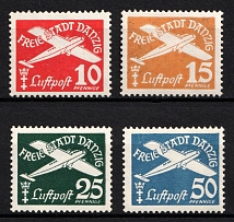 1938-39 Danzig Gdansk, Germany, Airmail (Mi. 298 - 301, Full Set, CV $70, MNH)