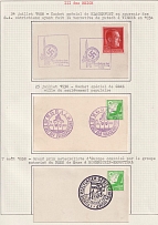1938 (17, 25 July, 7 Aug) Airmail, Third Reich, Germany, Special Stamp and Cancelation