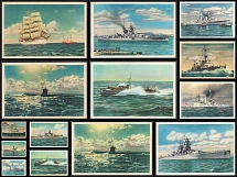 1939 Collector's Pictures from German Navy, Third Reich, Germany, Collection of Postcards