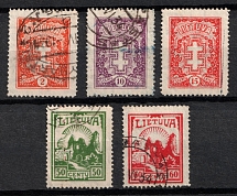 1933 Lithuania (Mi. 380-384, Full Set, Cenceled, CV $60)