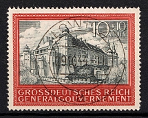1944 10zl General Government, Germany (Mi. 125, Full Set, Canceled, CV $70)