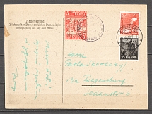 1948 Ukraine Postcard Card Regensburg Camp Post
