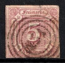1859 5sgr Thurn und Taxis, German States, Germany (Mi. 18, Canceled, CV $390)