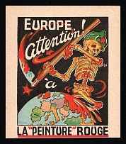 'Bolshevism against Europe', Anti-Soviet Propaganda, Mini Poster, France