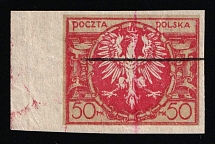 1921-23 50mk Second Polish Republic (Fi. 136 P 2, Proof, Signed)