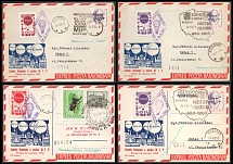 1962 Poznan, Republic of Poland, Non-Postal, Cinderella, Stock of Balloon Covers (Commemorative Cancellations)