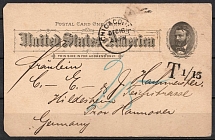 1893 (16 Dec) United States, Locals, Postal Card from Chicago to Hildesheim (Germany)