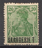 1920 Saarland Germany SAARGEBIE_T (Overprint Error)