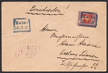 1919 (15 Oct) Lithuania, Cover from Kelme franked with 60sk (Mi. 50 C)