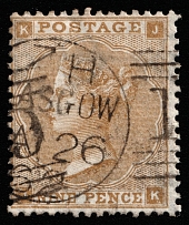 1862 9p Great Britain (SG 86, Canceled, CV $860)