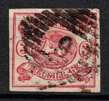 1861 3sgr Braunschweig, German States, Germany (Mi. 12 A a, Canceled, CV $360)