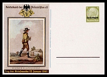 1941 'Stamp Day Lotharingen', Propaganda Postcard, Third Reich Nazi Germany