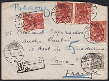 1933 (1 Jun) Second Polish Republic, Registered cover from Michorzewo to Paris