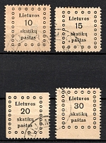 1919 Lithuania (Mi. 9 - 12, Full Set, Canceled, CV $30)