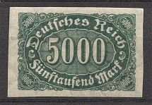 1922-23 Germany Imperf 5000 Mark (CV $100)