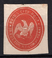 1864 Boyd's City Express Post, New York, United States, Locals (Undescribed in Catalog)